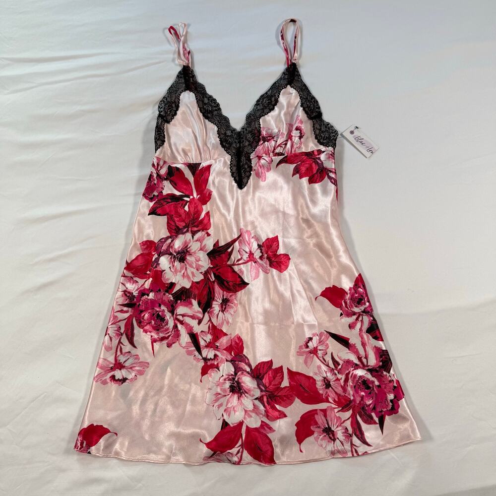 NWT Lilac & London pink floral slip dress size medium